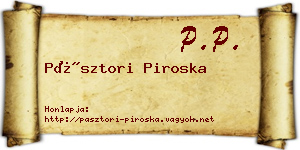 Pásztori Piroska névjegykártya