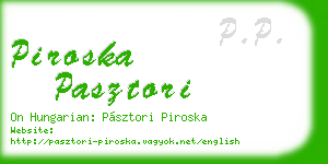 piroska pasztori business card